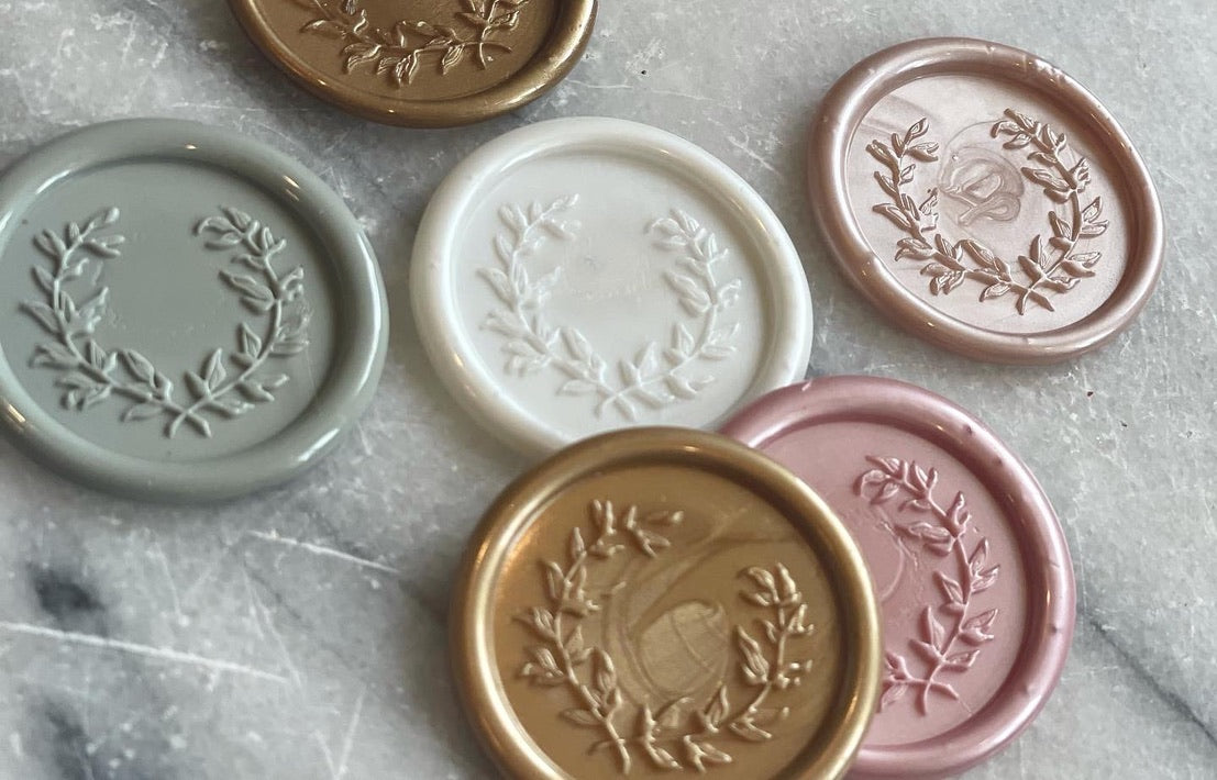 Premade wax seals, Single letter wax seals, Megan Bruce Designs