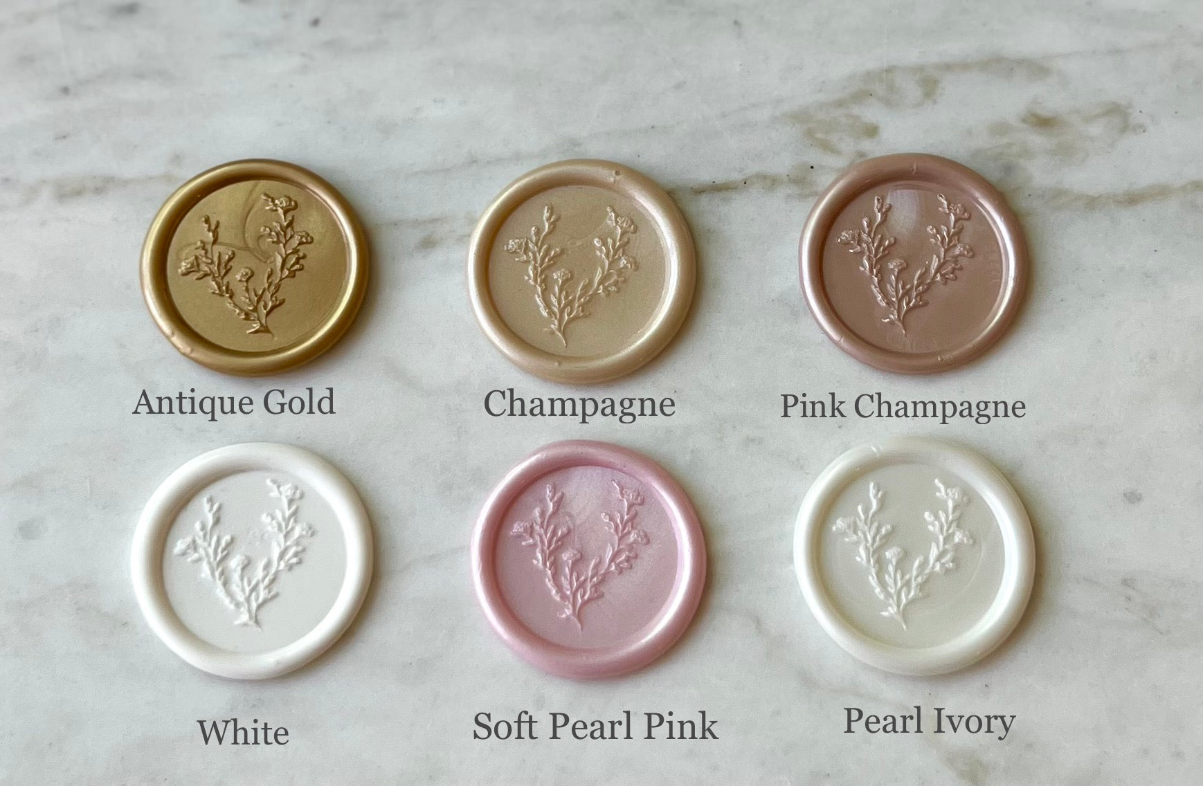 French Garden Wax Seal in Rose Gold Pack of 10 Marketplace Wax Seals by  undefined