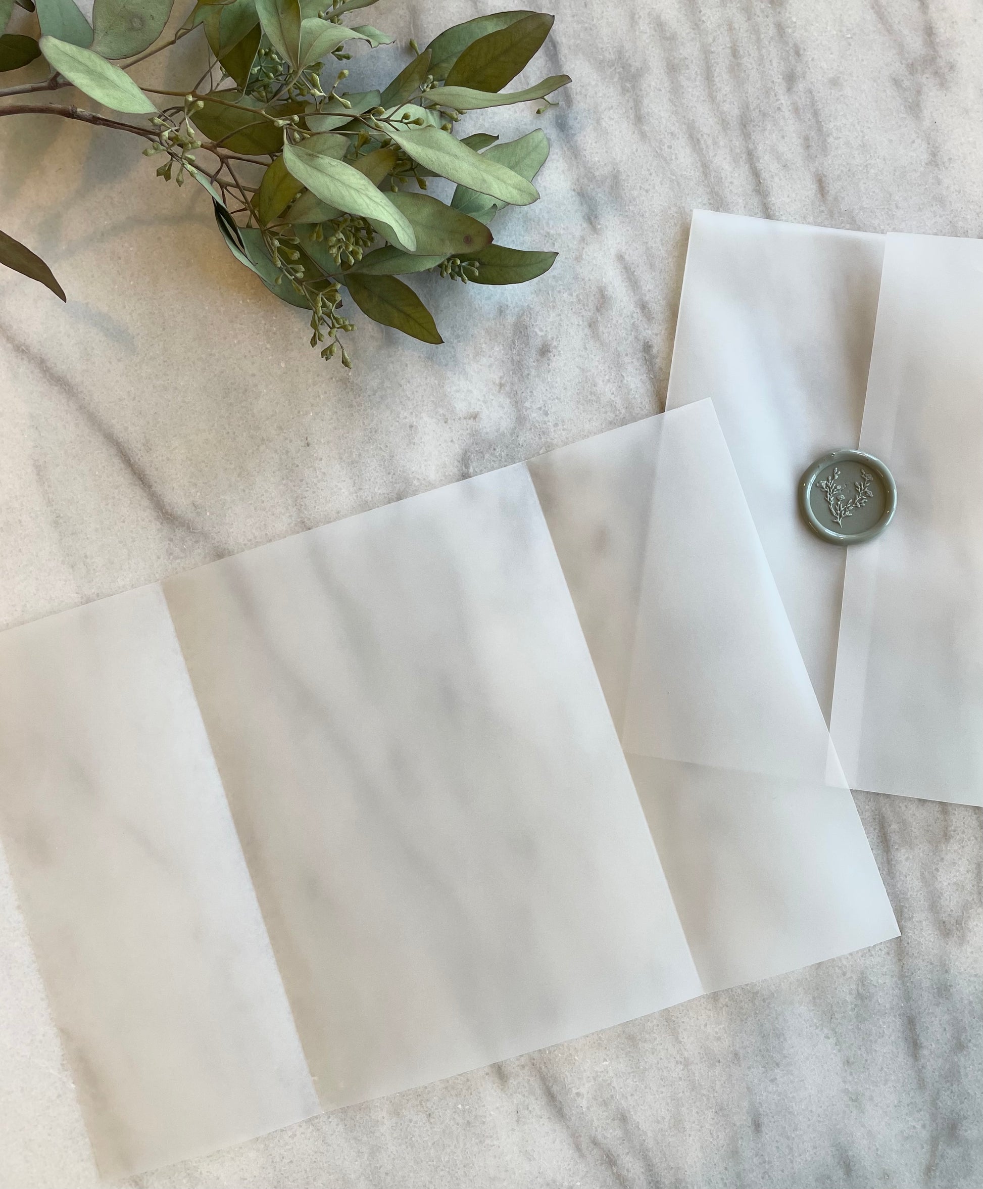 Pre-folded Vellum Jackets for 5x7 Invitations 