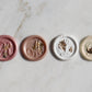 Custom Initial Gold Flake Wax Seals - Seal -Wax Seal Stickers- Adhesive Wax Seals - Megan Bruce Designs